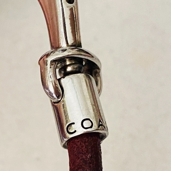 COACH 925 Sterling Silver and Leather Bracelet 7.5" - Picture 12 of 16